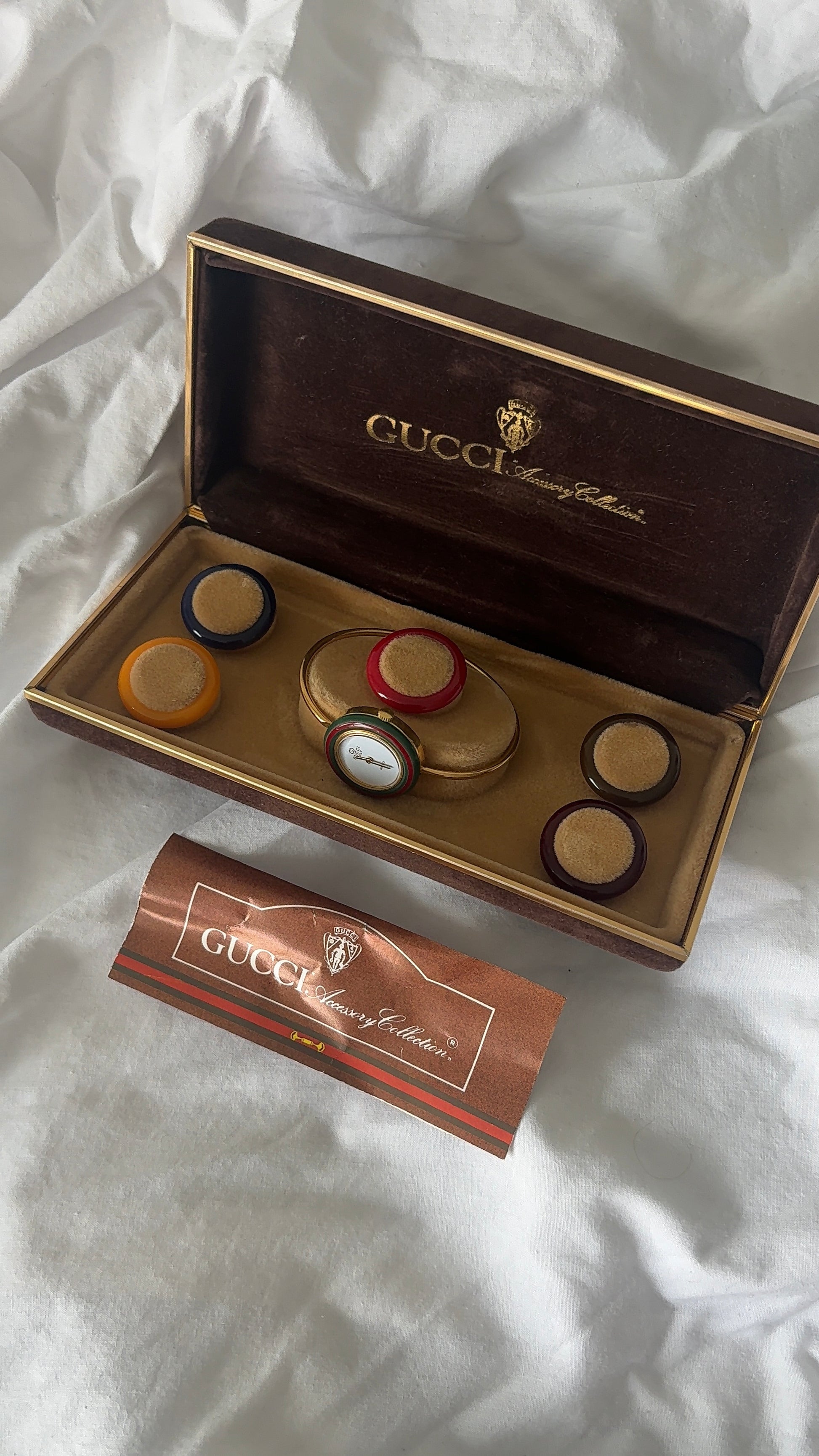 WORKING 1980s Gucci Interchangeable Bezel Set