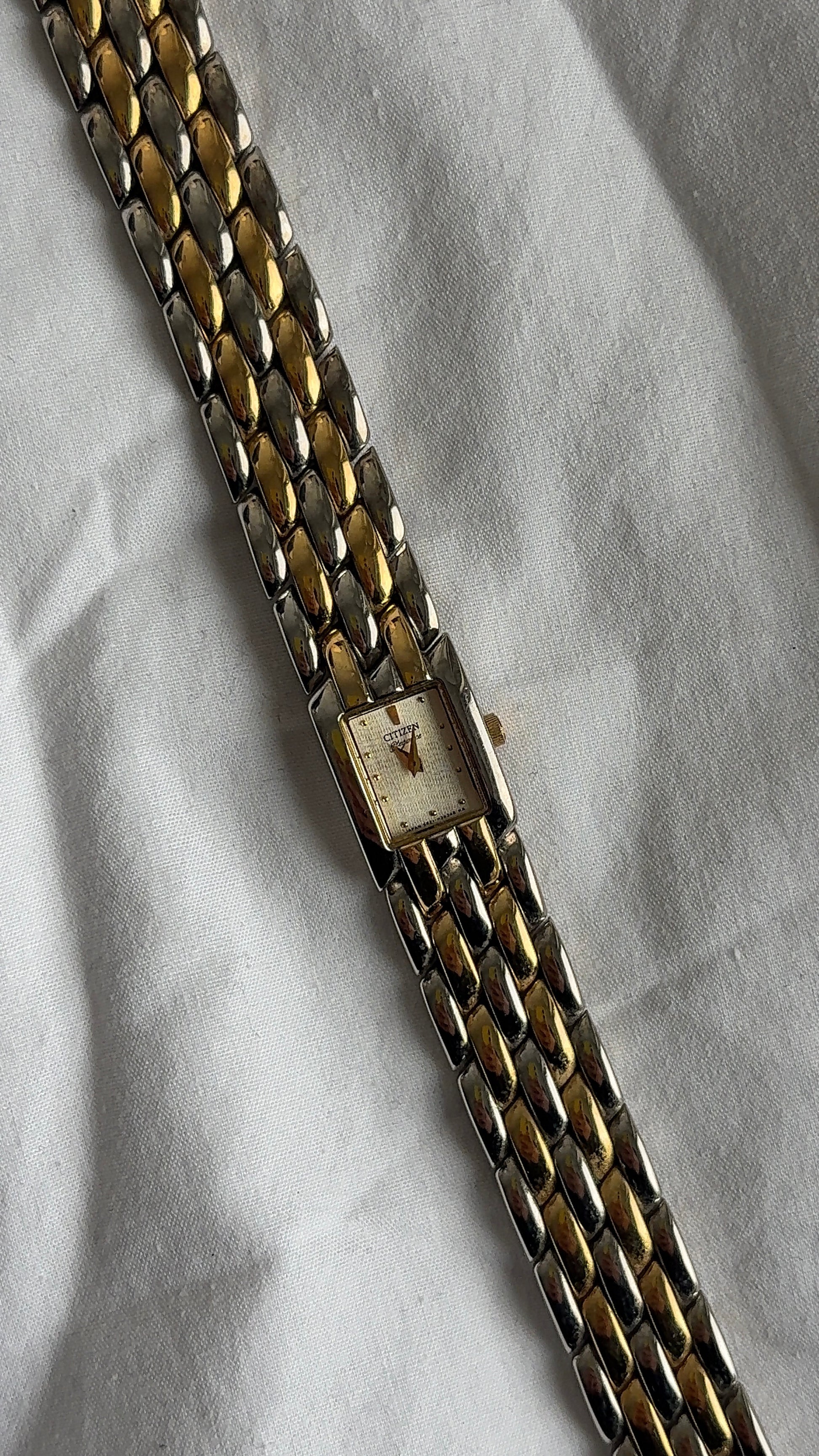 WORKING dainty Two-tone watch