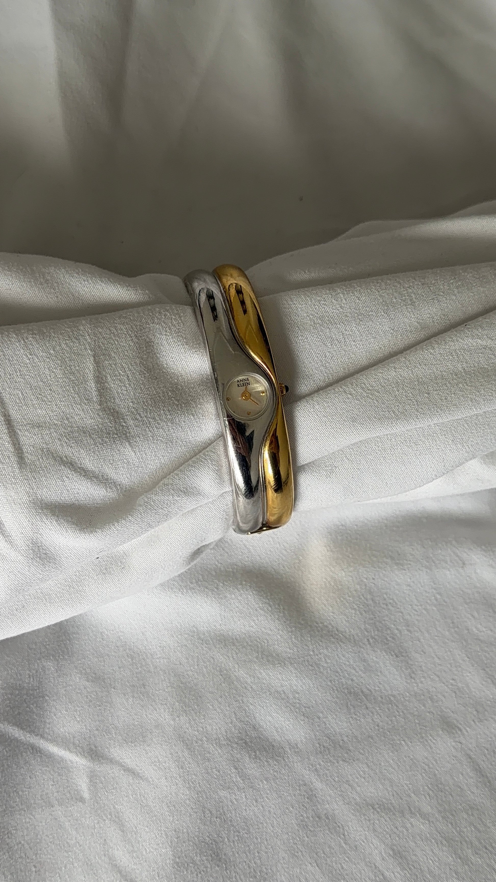 Working Two-Tone Bangle Watch