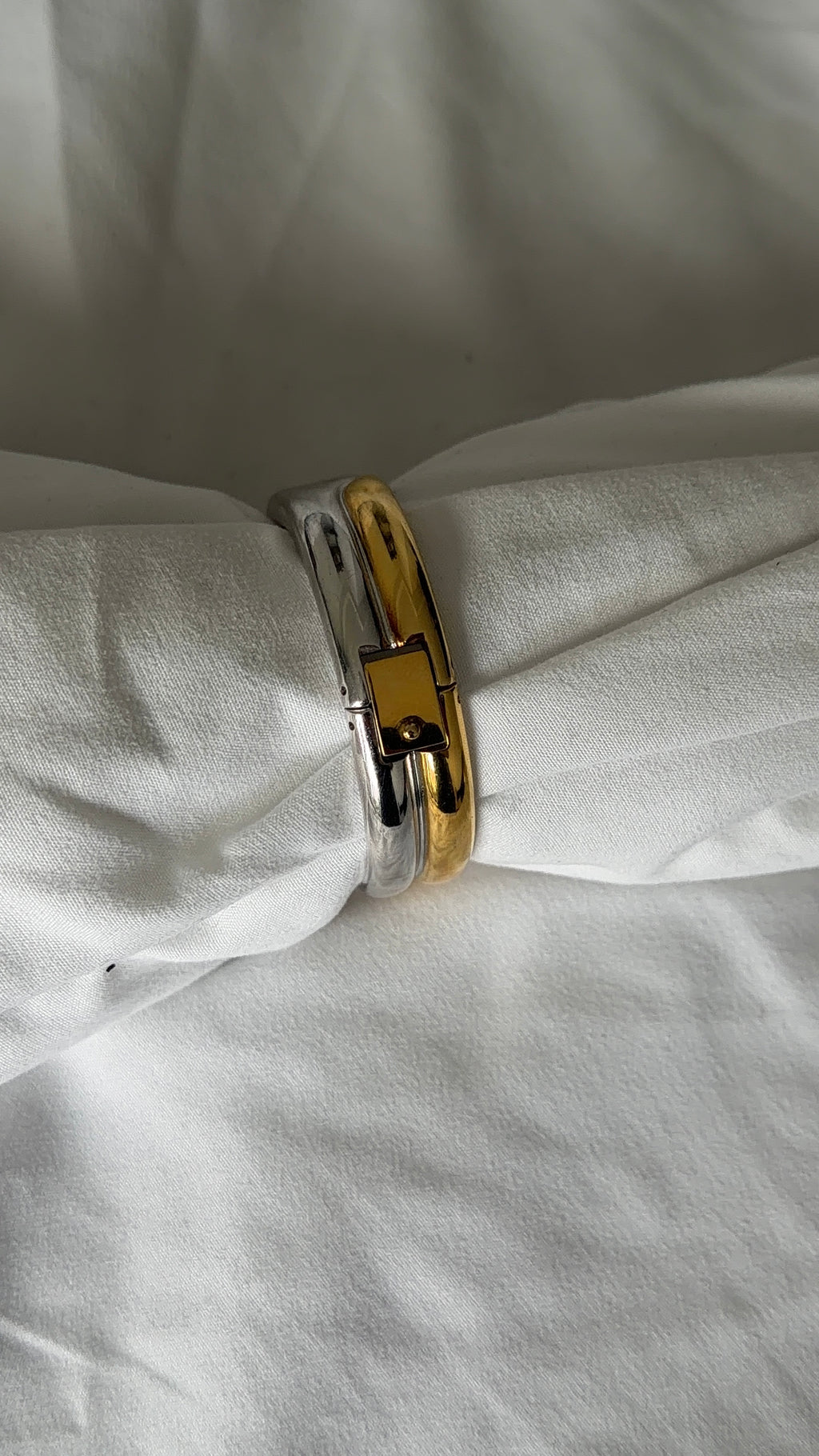 Working Two-Tone Bangle Watch