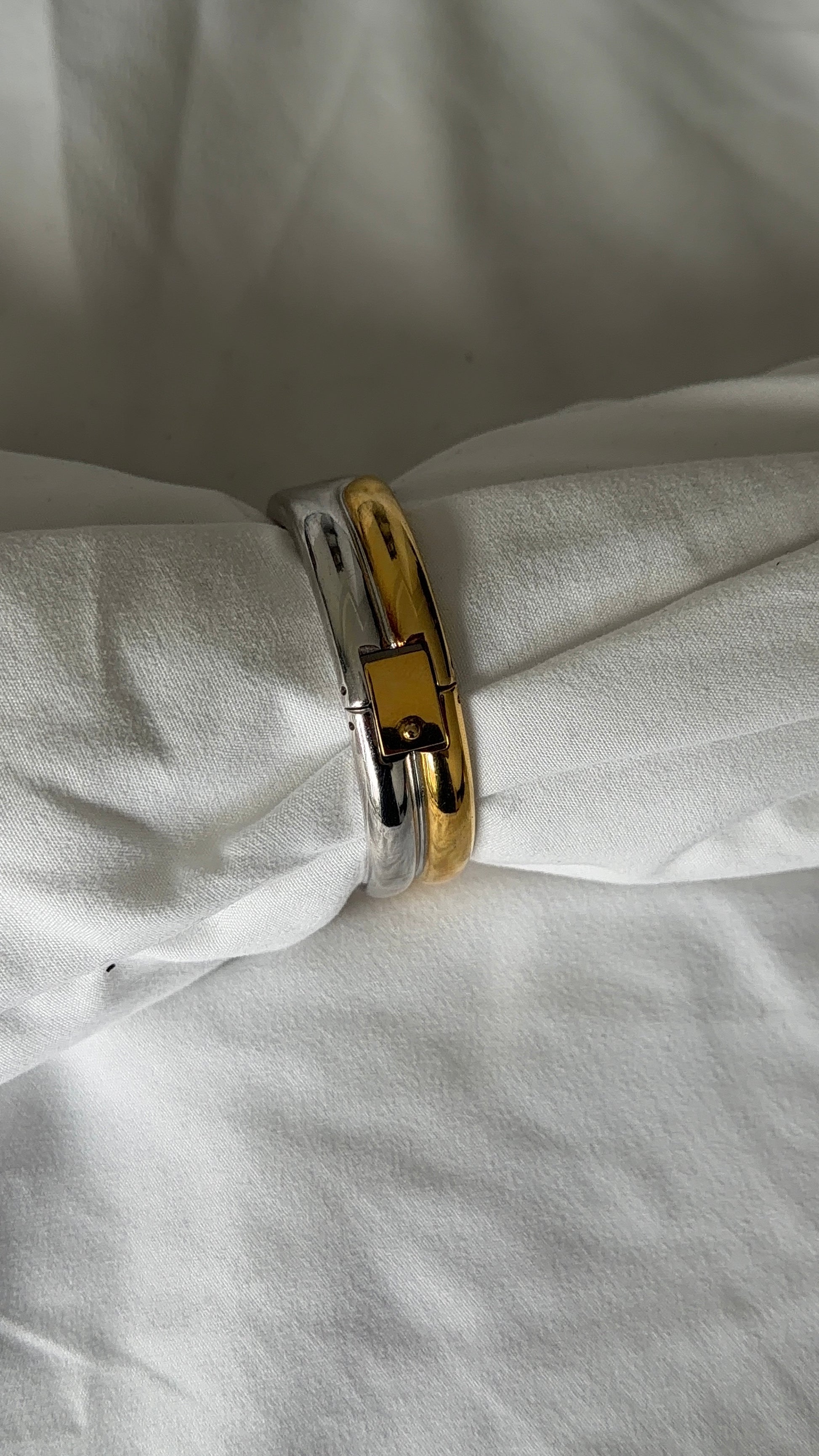Working Two-Tone Bangle Watch