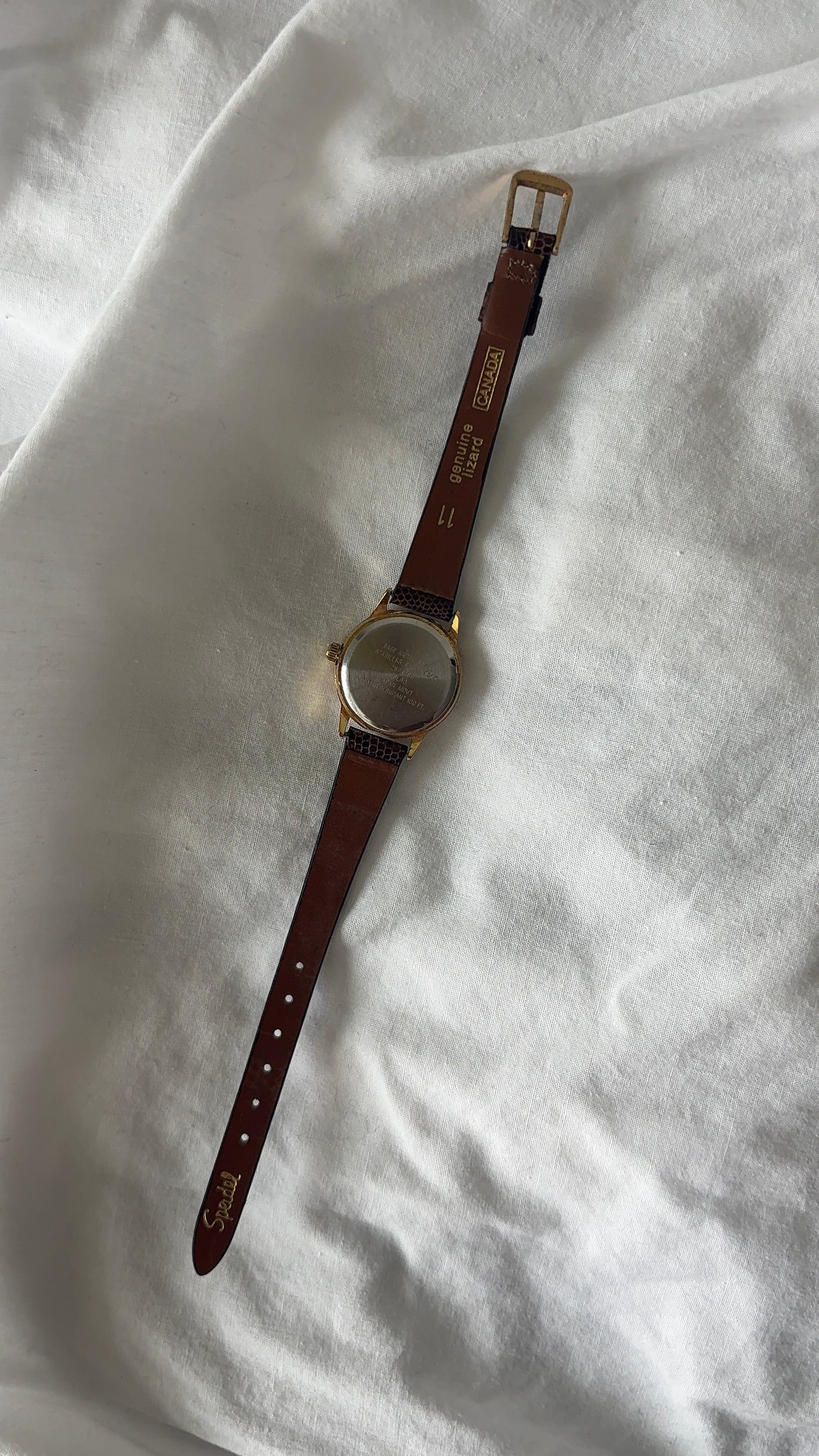 WORKING Gold-Tone Moon Phase Watch