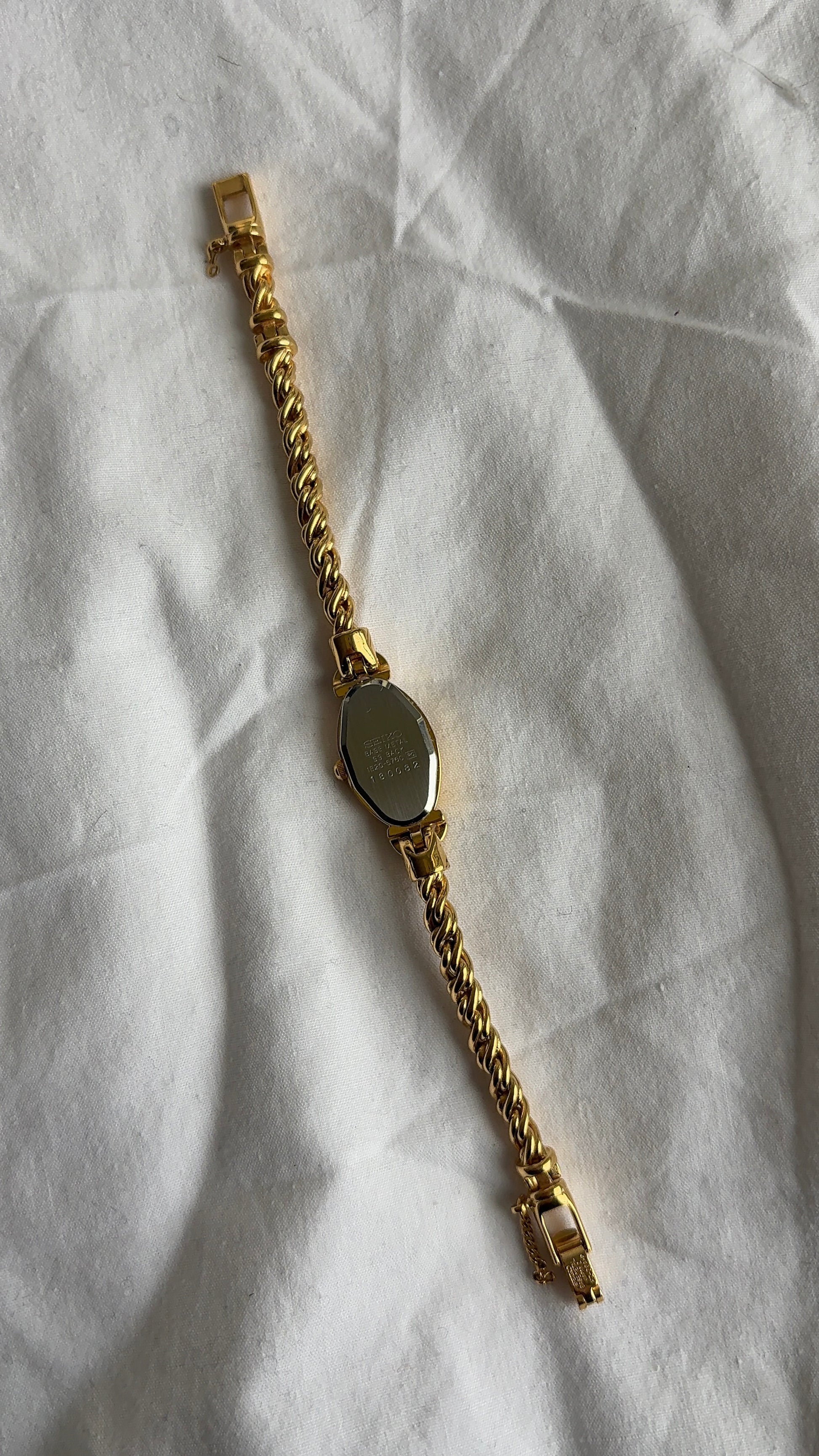 WORKING Dainty Magenta Gemstone Seiko Watch