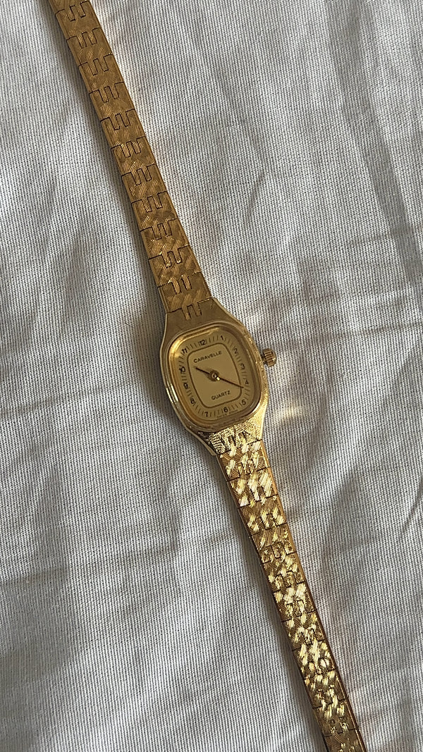 WORKING Gold-Tone Clasp Watch