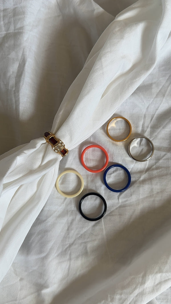 Gold-Tone Interchangeable Ring Set