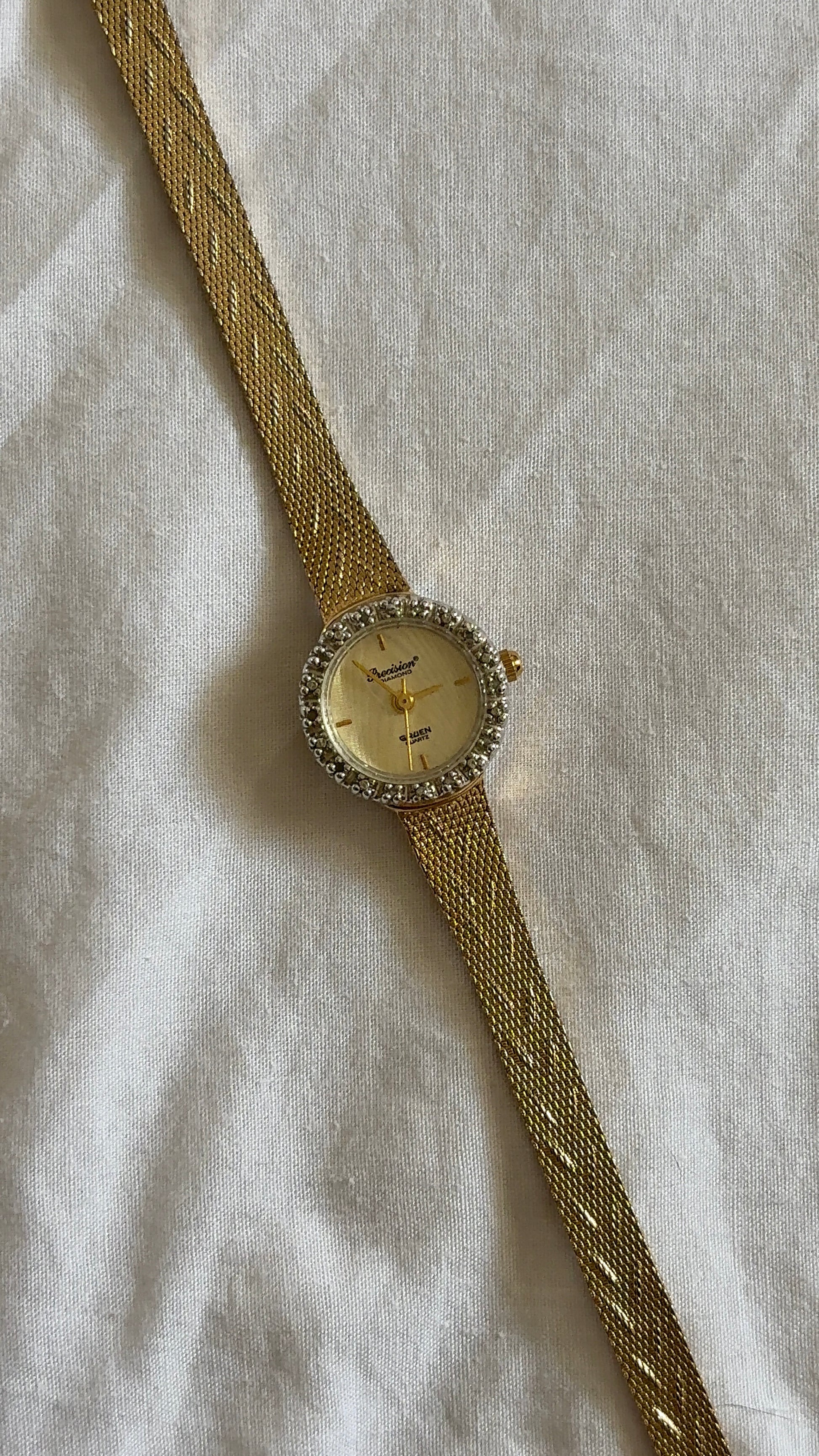 WORKING Crystal Dial Clasp Watch