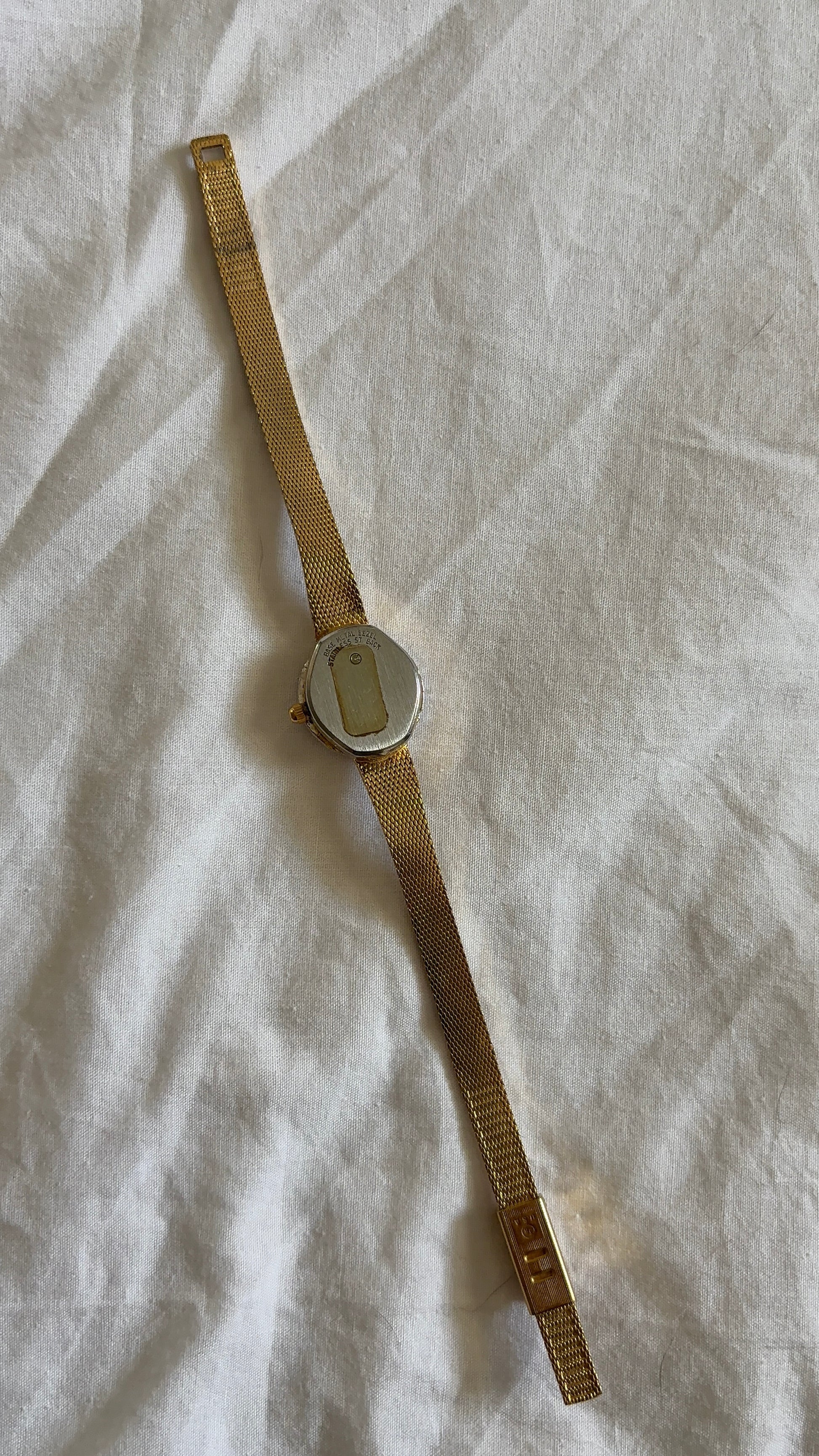 WORKING Crystal Dial Clasp Watch