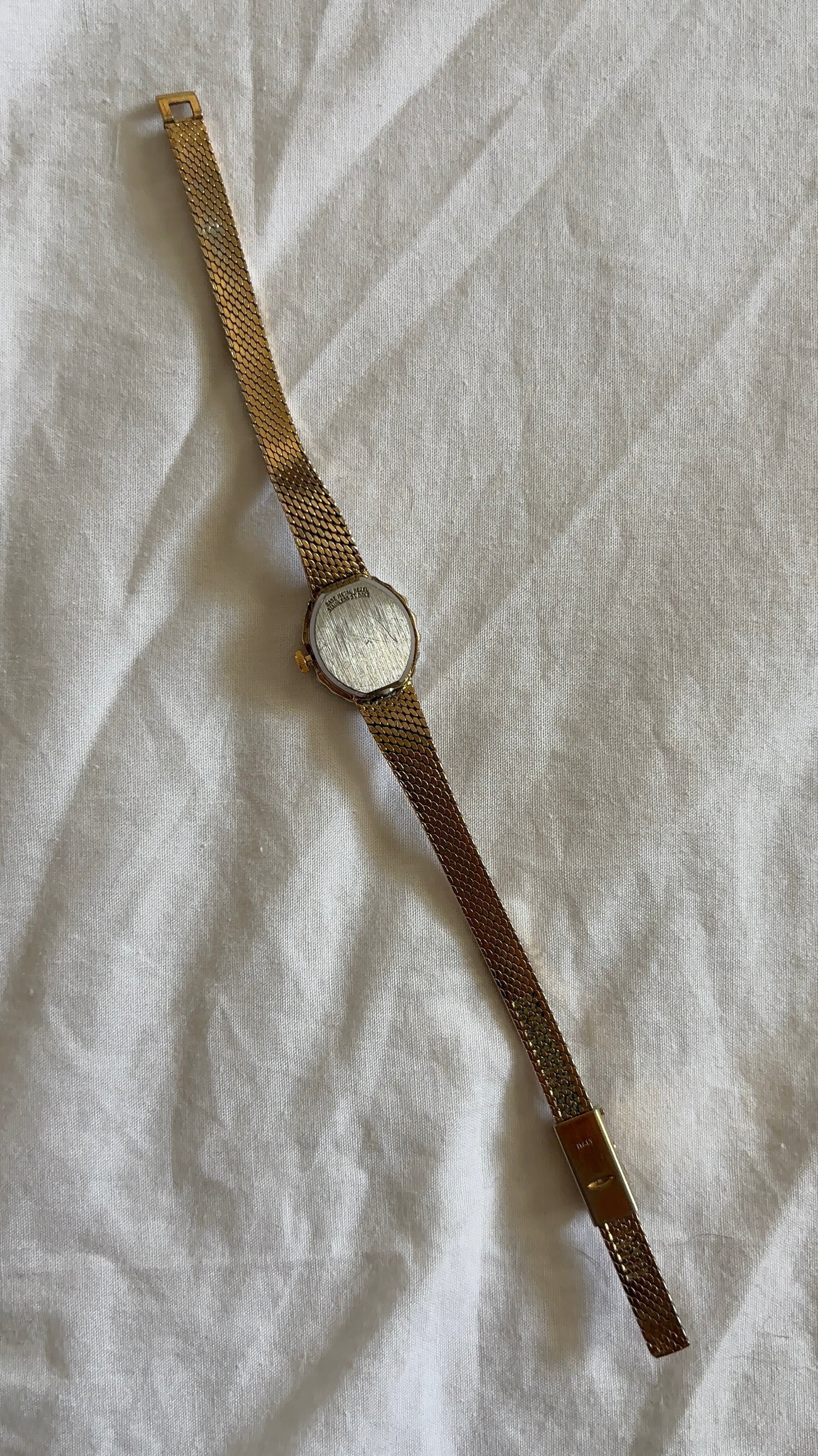 WORKING Blue Gemstone Gold Watch