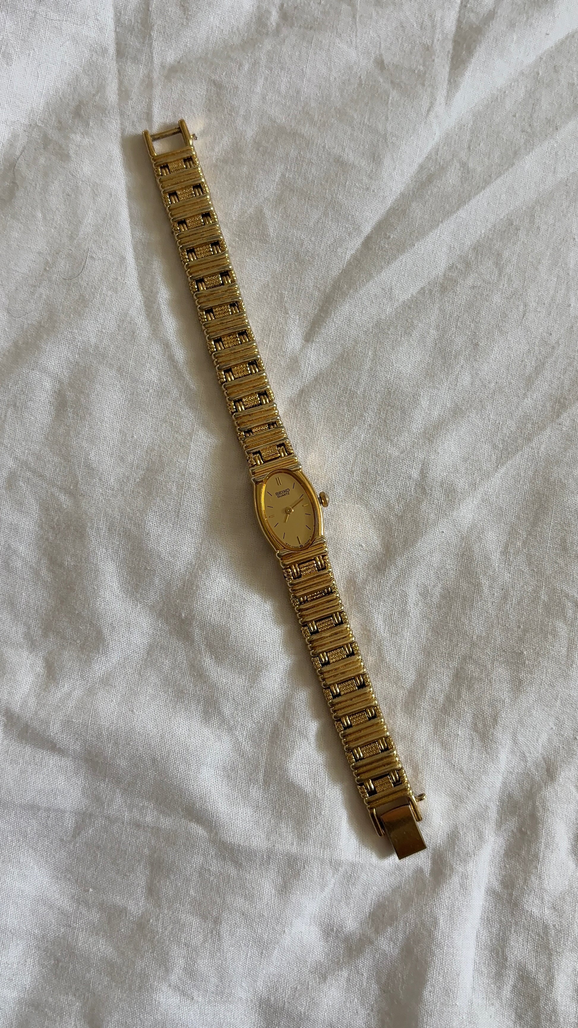 WORKING Dainty Seiko Gold-Tone Watch