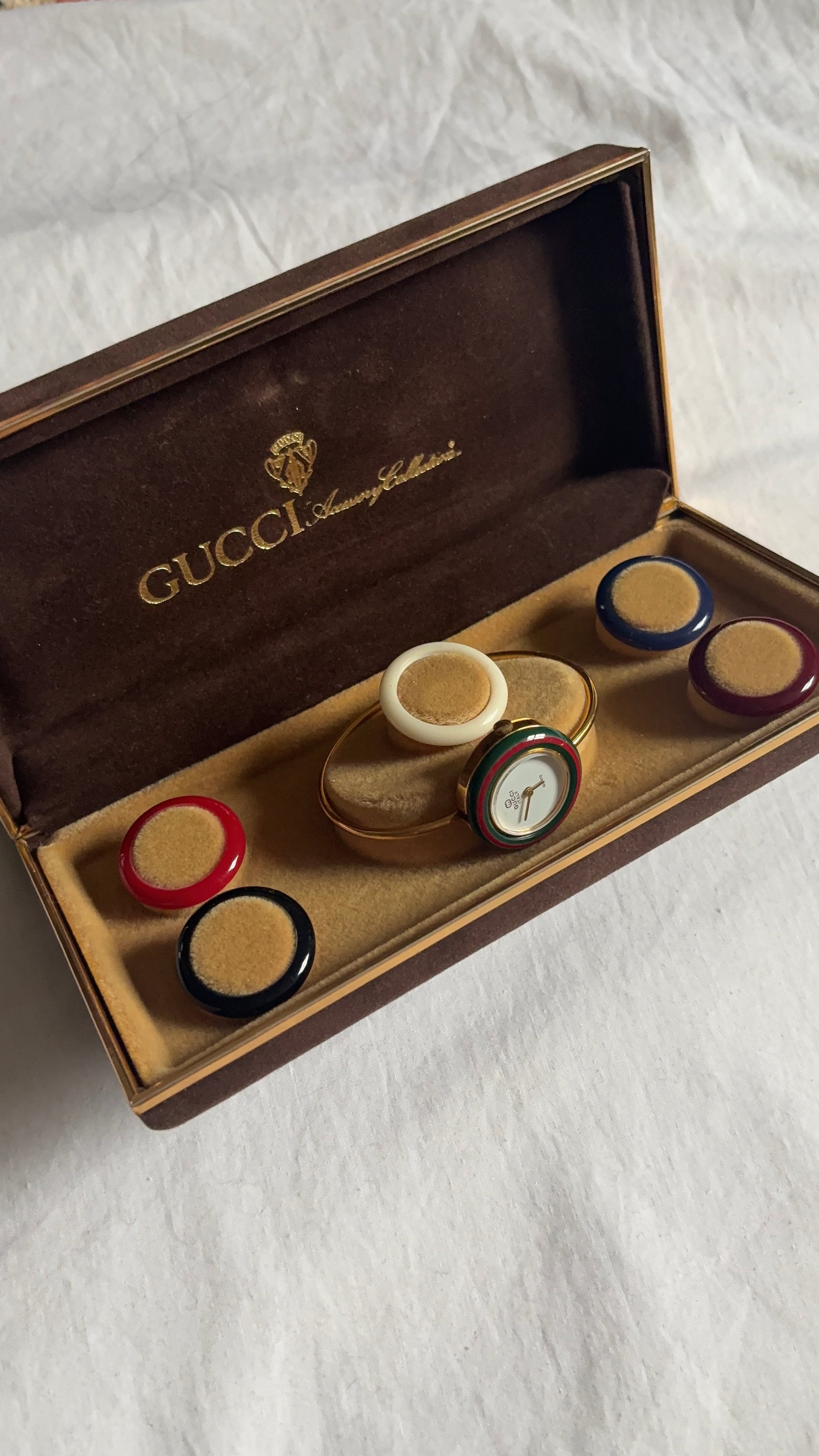 WORKING 1980s Gucci Interchangeable Bezel Set