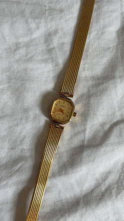 WORKING Gold-Tone Clasp Watch