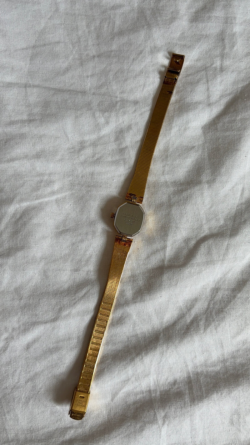 WORKING Gold-Tone Clasp Watch