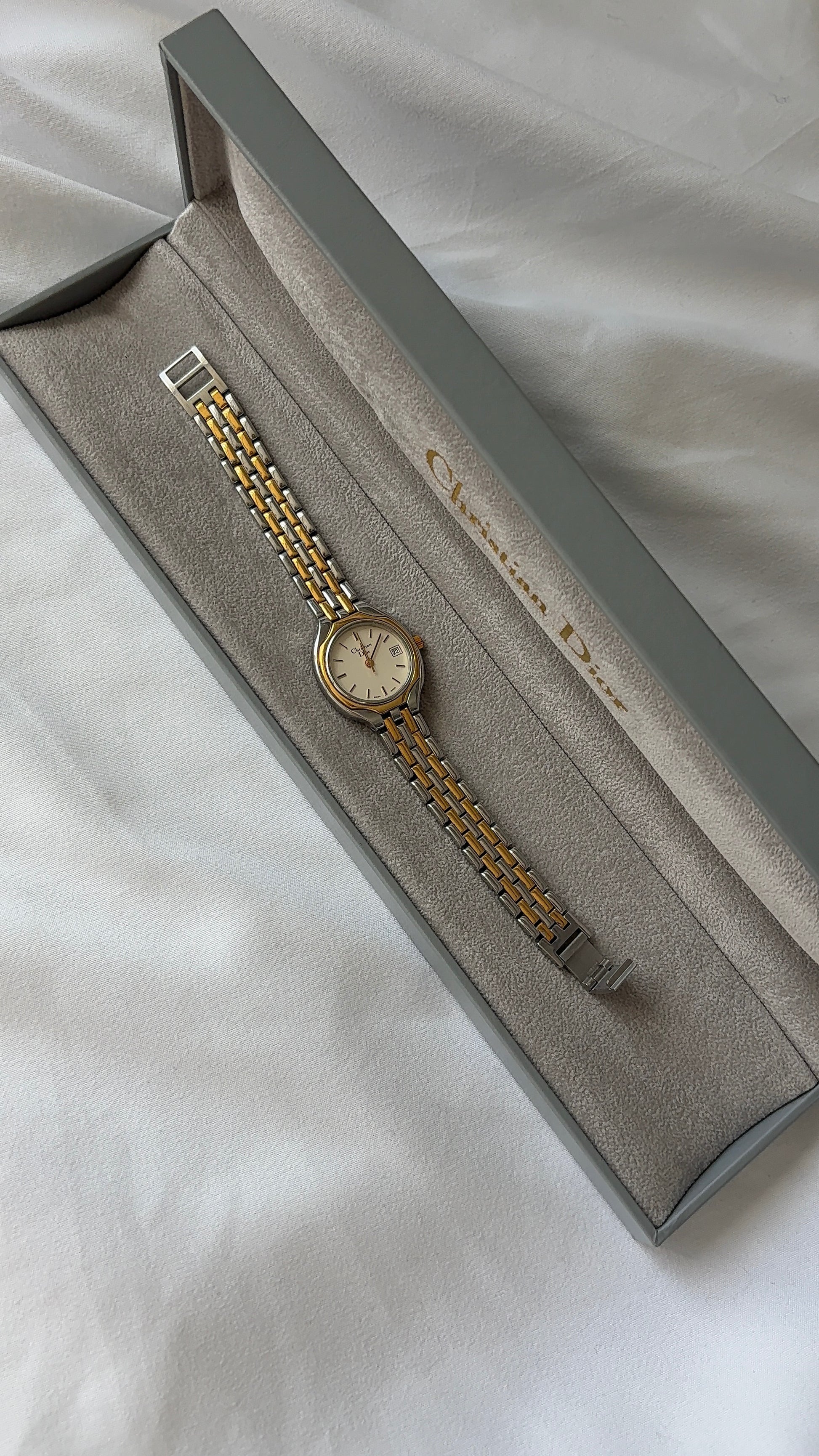 WORKING Christian Dior Two-Tone Classic Link Watch