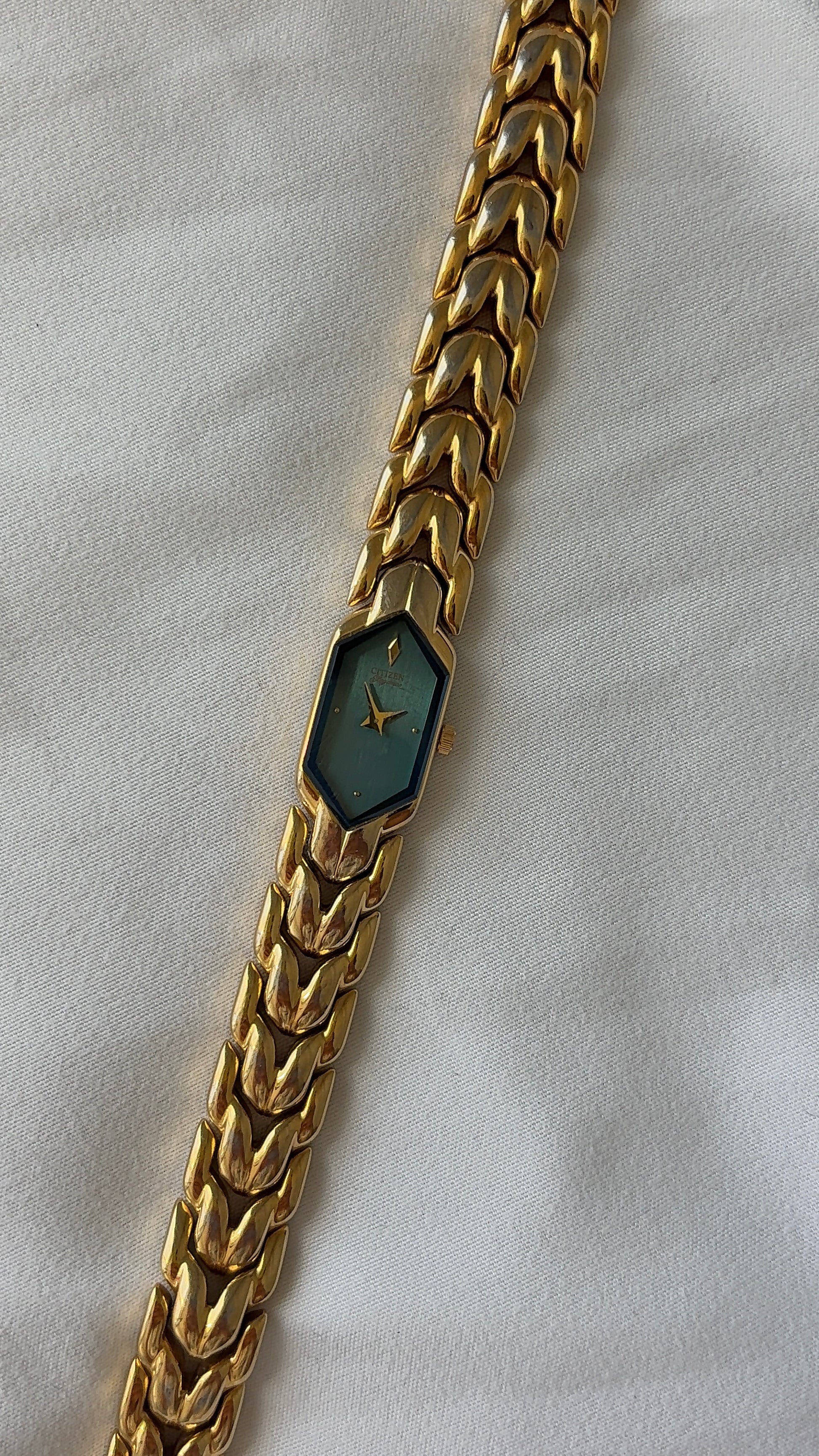 WORKING Citizen Hex Blue Dial Chain Watch