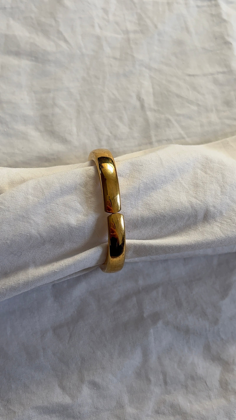 WORKING Dainty Gold-Tone Cuff Watch