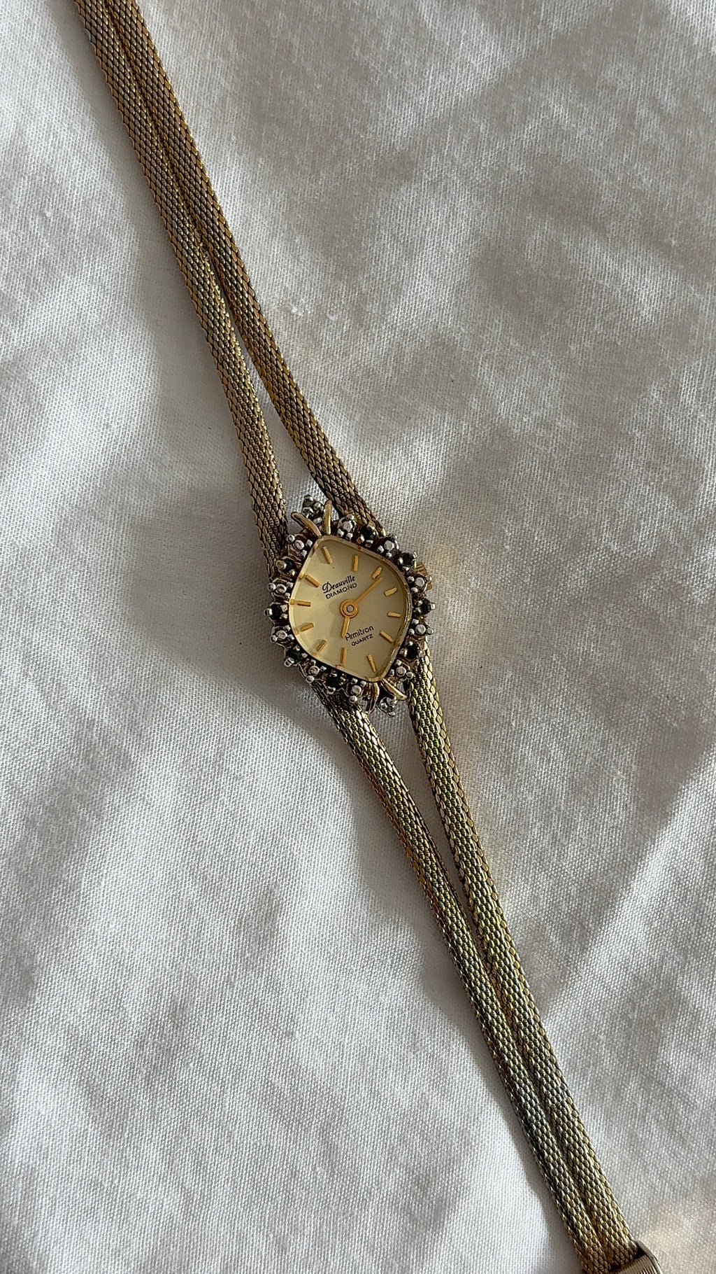 WORKING Deauville Gold Braided Mesh Watch