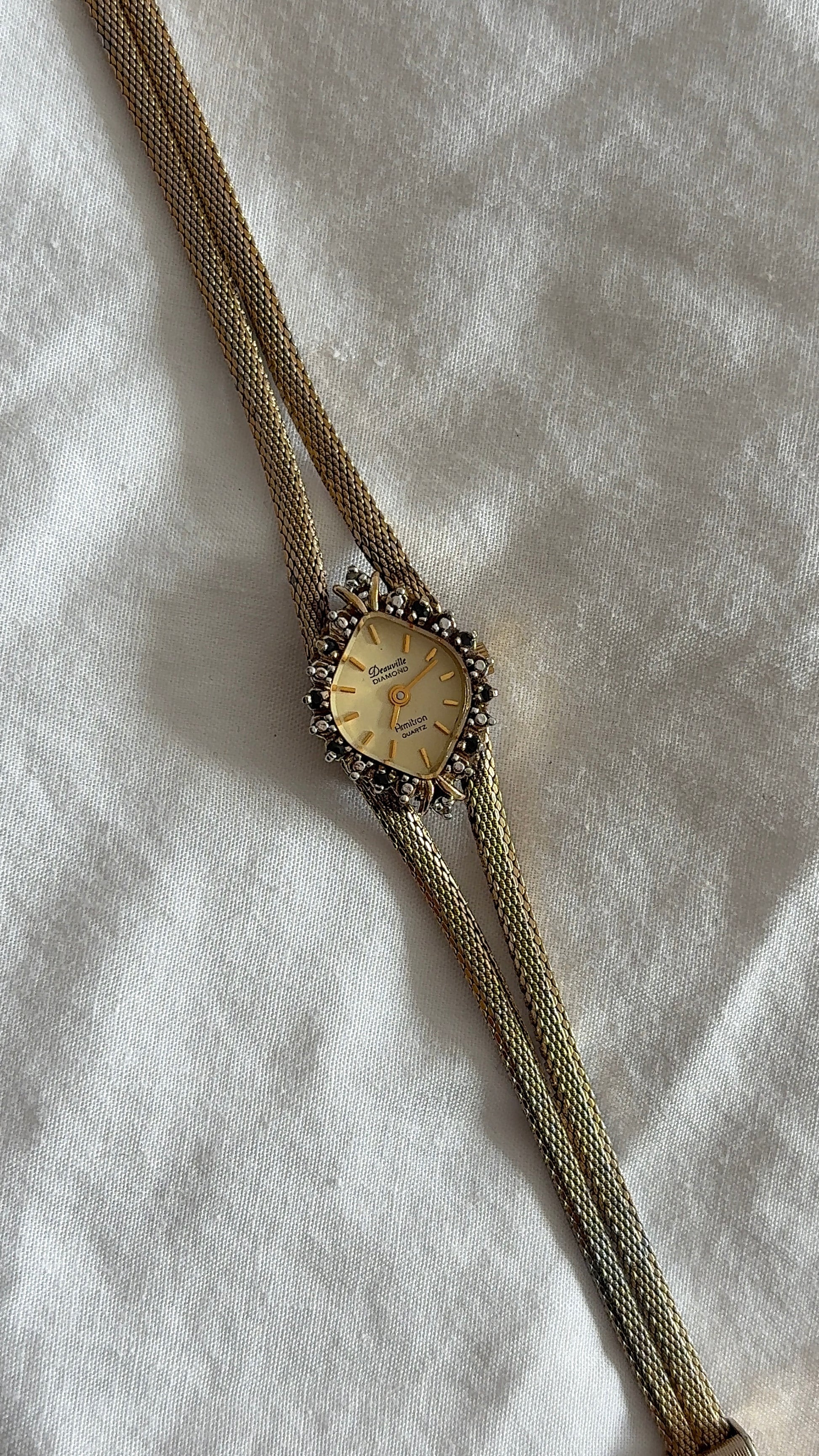 WORKING Deauville Gold Braided Mesh Watch