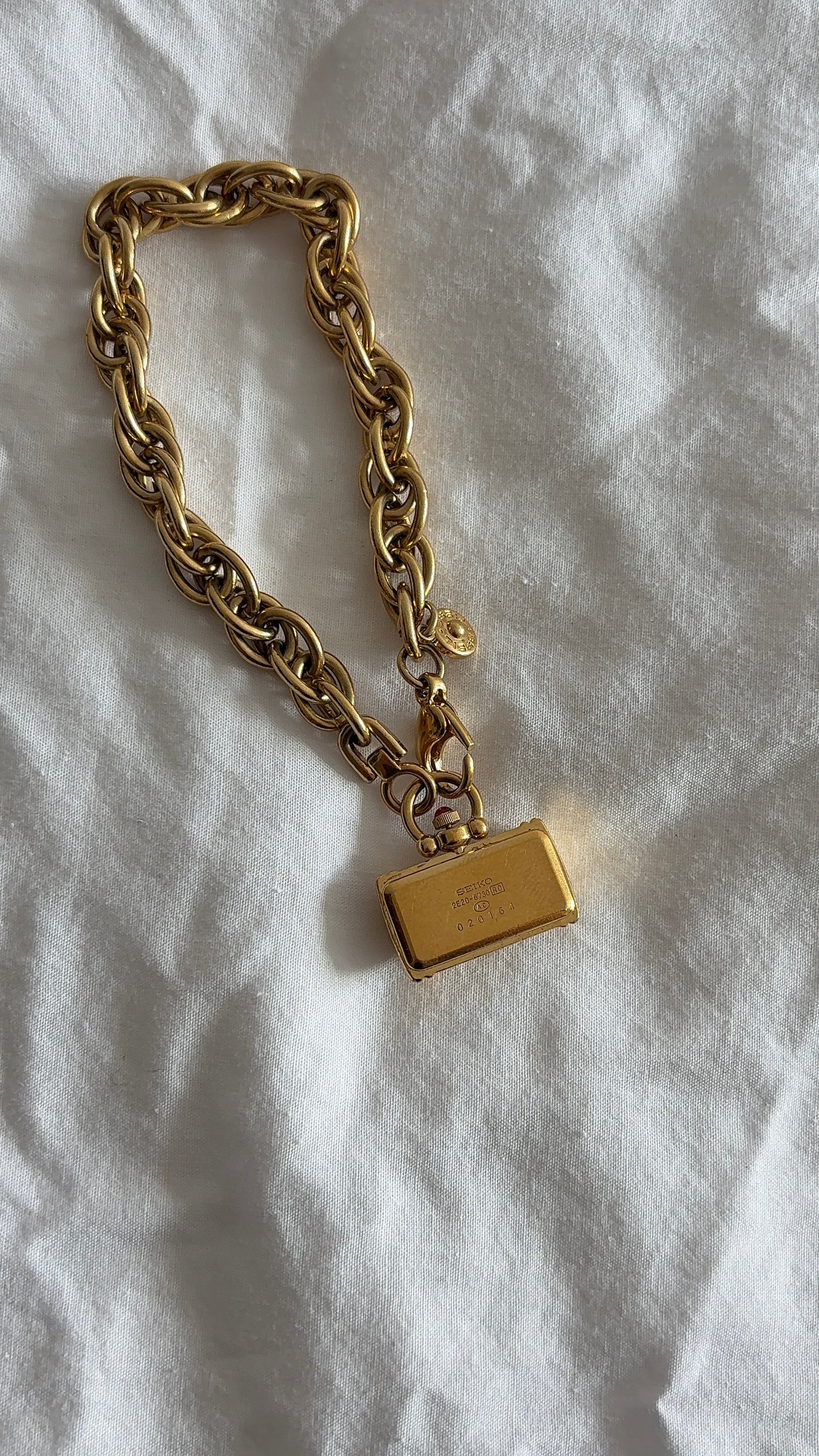 WORKING Seiko Chain Link Charm Watch