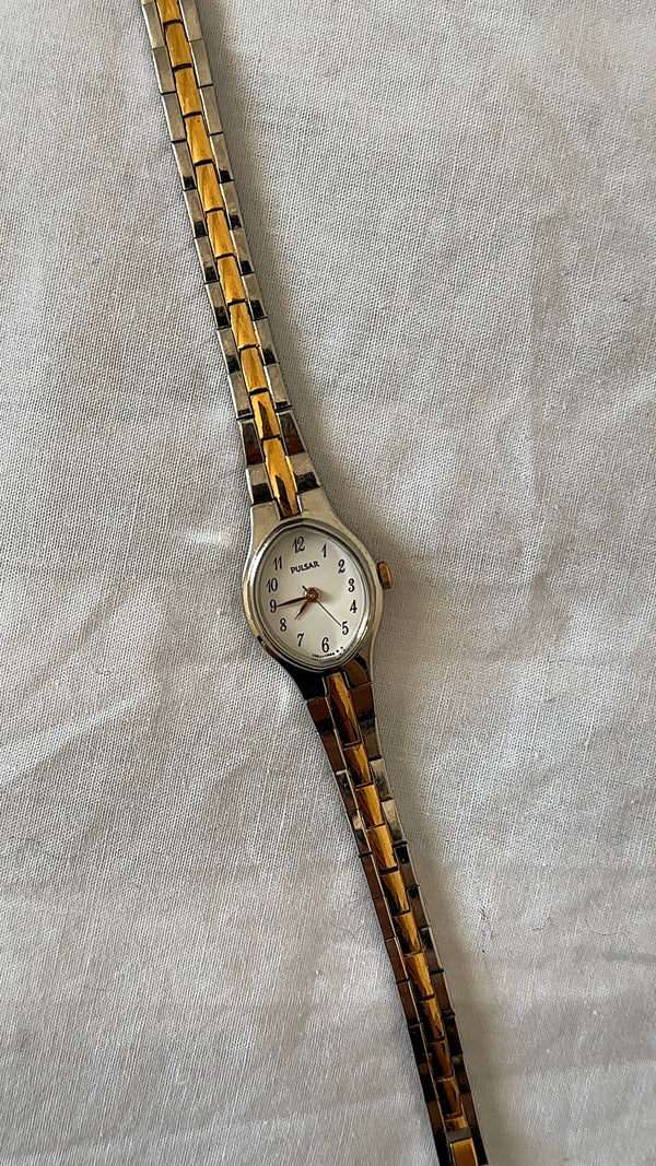 WORKING Dainty Two-Tone Clasp Watch