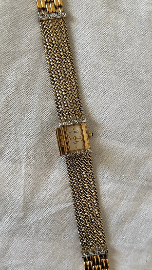 WORKING Gold-Tone Peek-A-Boo Watch