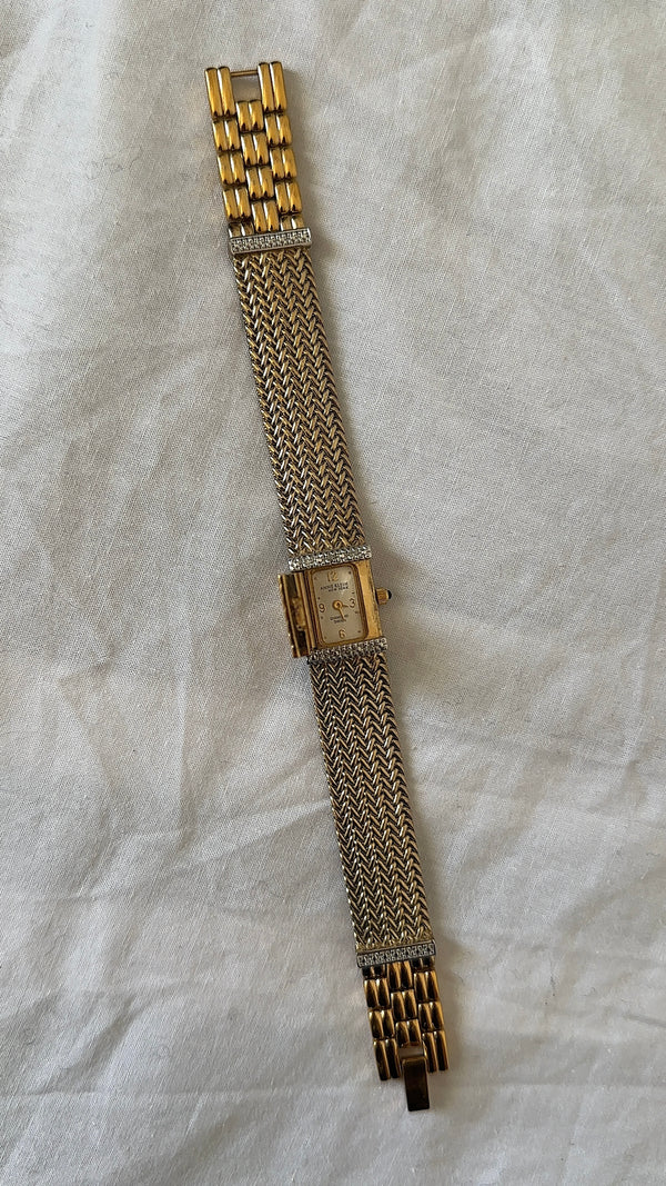 WORKING Gold-Tone Peek-A-Boo Watch