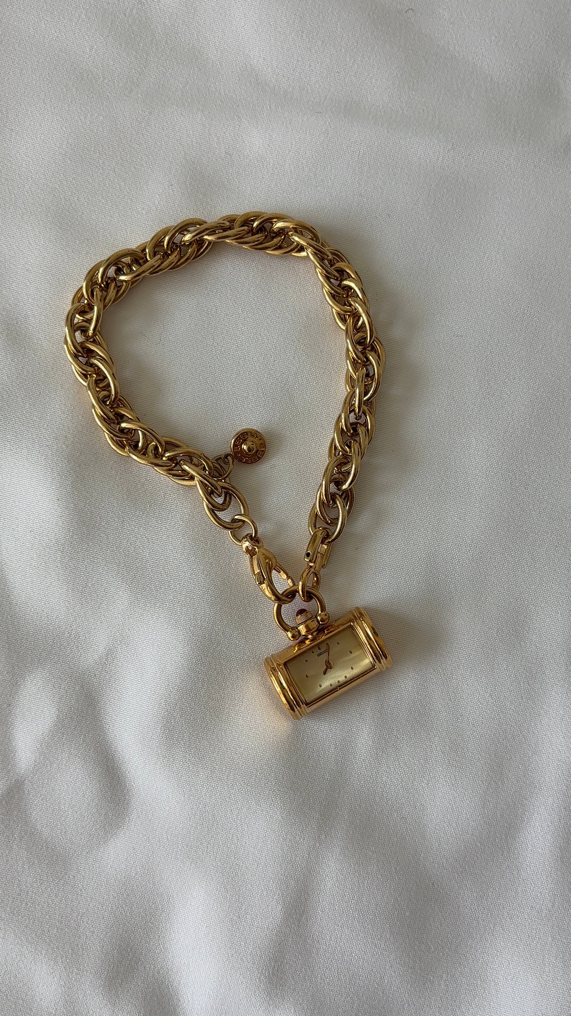 WORKING Seiko Chain Link Charm Watch