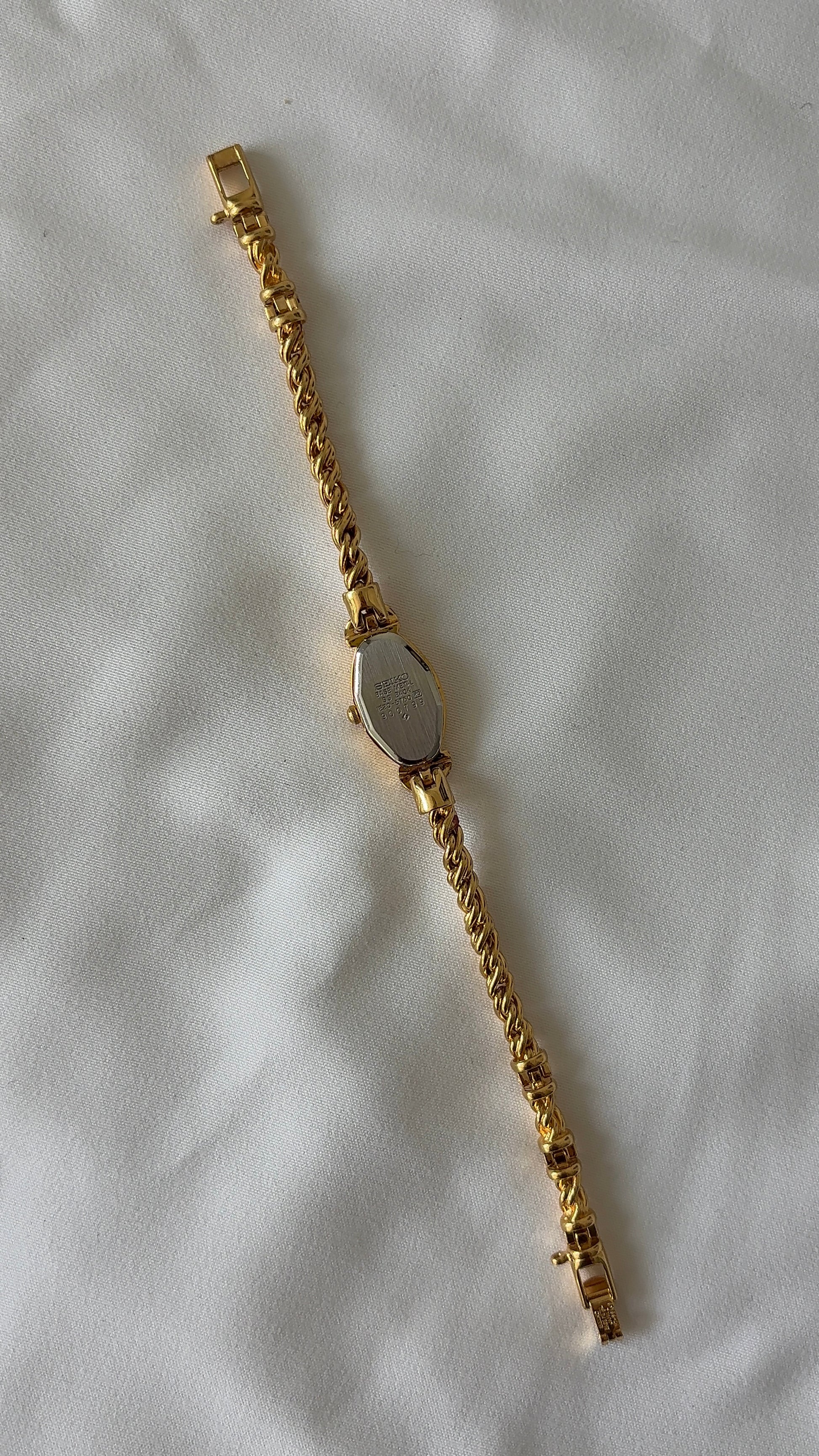 WORKING Dainty Magenta Gemstone Seiko Watch